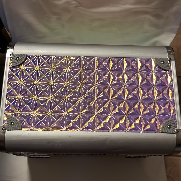 Super fab Train Case Neon Electric Cosmetic Case - Picture 3 of 11